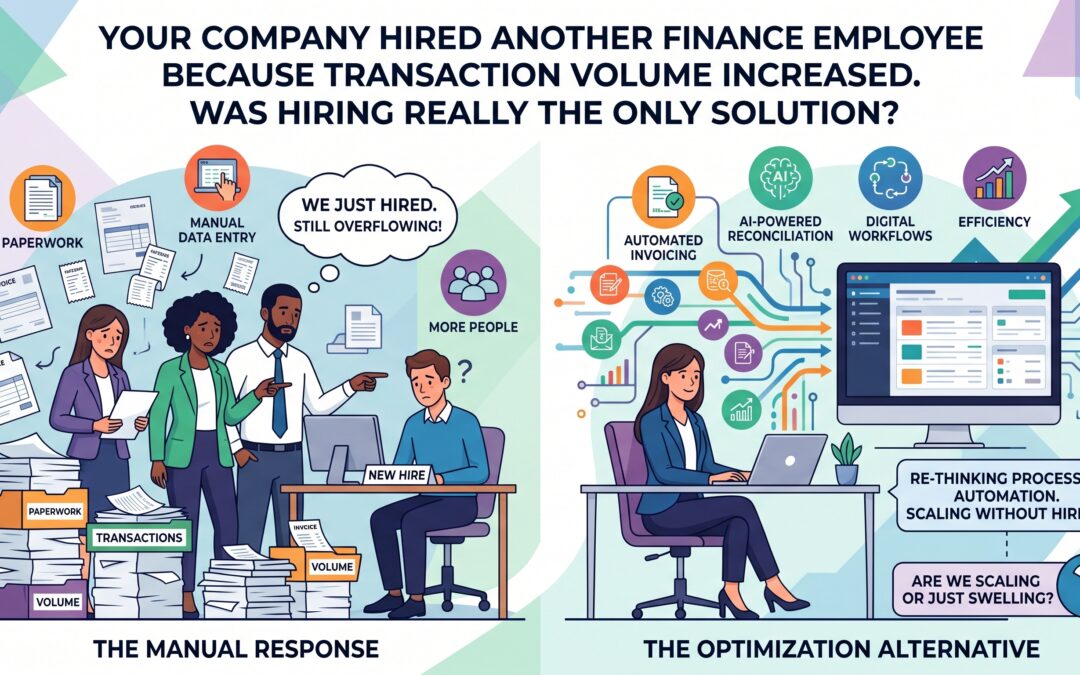 Your Company Hired Another Finance Employee Because Transaction Volume Increased. Was Hiring Really the Only Solution?